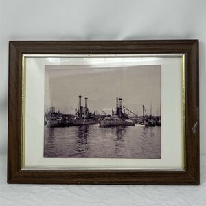 Pan Pacific Exposition Photograph PPIE SF Framed Matted Glass Navy USN Ships